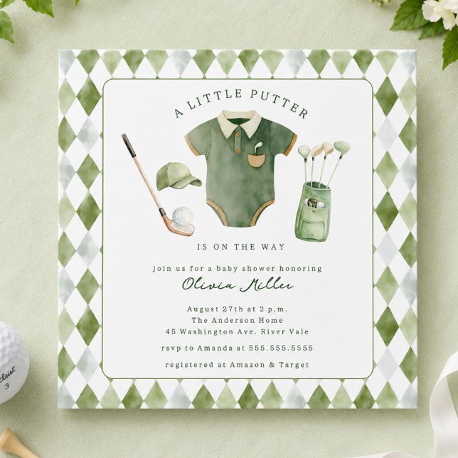 Liten Putter Baby Shower Inbjudan (Skapare uppladdad)