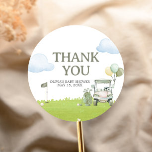 Liten Putter Golf Baby Shower Runt Klistermärke