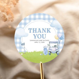 Liten Putter Golf Baby Shower Runt Klistermärke