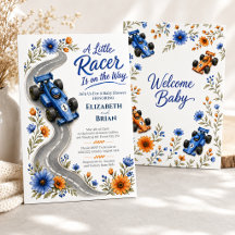 Liten Racerkör Formel Ett Baby Shower Inbjudan