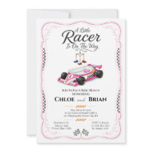Liten Racers Babygung Soveri Invitation