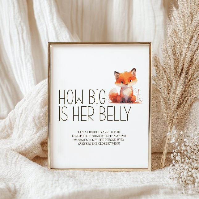 Liten räv stor är hennes mage Baby Shower-spel Poster (Skapare uppladdad)
