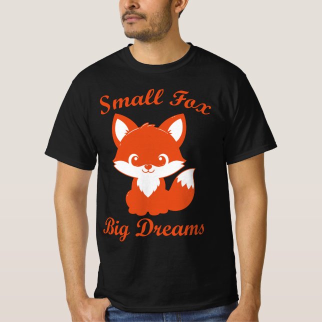 Liten räv, stora drömmar Söt räv t-shirt (Framsida)