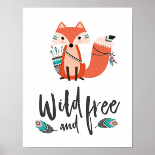 Liten räv vild och fri Poster