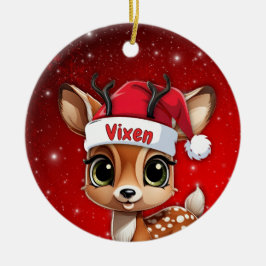 Liten rävhjort, hjort, dovhjort, ren🦌 🎄 julgransprydnad keramik