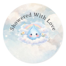 Liten regndropps inbjudan till baby shower
