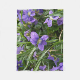 Liten regnig Violetsfilt Fleecefilt