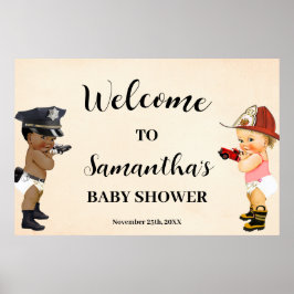 Liten Rekryt På Väg Välkommen Baby Shower Skylt