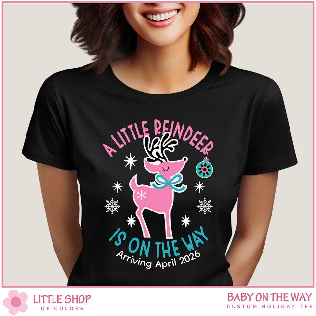 Liten ren på väg graviditetsannonsering t shirt (Skapare uppladdad)