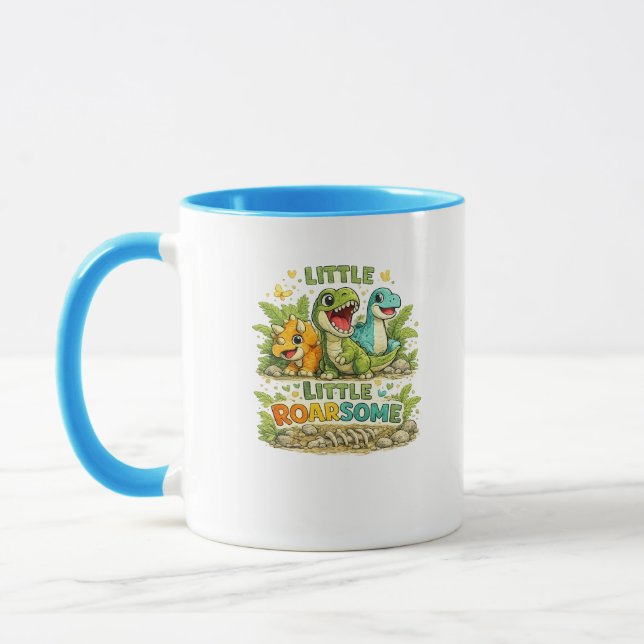 Liten Roarsome Söt Dinosaurie Kaffe Mugg (Vänster)