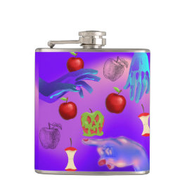 Liten röd dödskalle giftig äpple vegan sommar  fickplunta