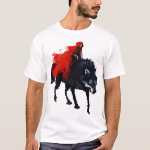 liten röd ridning huva t shirt