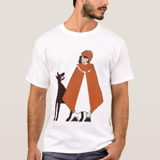 liten röd ridning huva t shirt