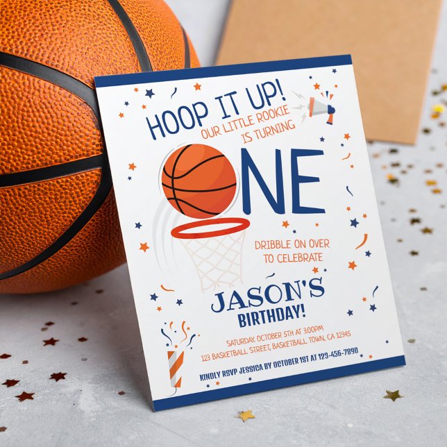 Liten Rookie Basket blå budget 1-års födelsedag (Skapare uppladdad)