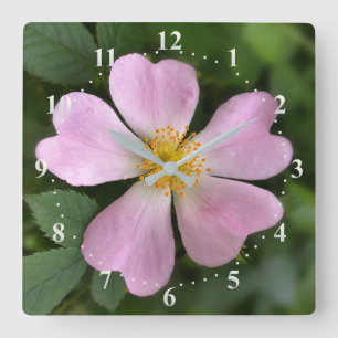 liten rosa blomma fyrkantig klocka