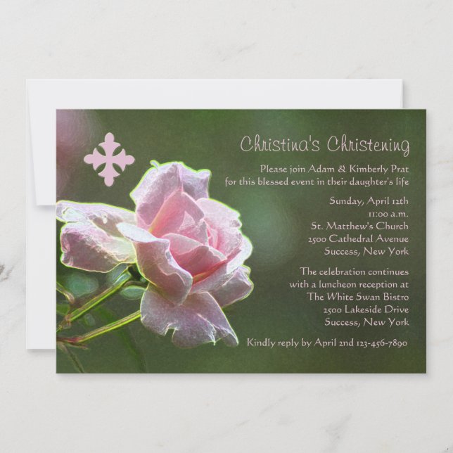 Liten Rosa Inbjudan (Framsida)