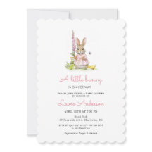 Liten rosa kanin tjej baby shower