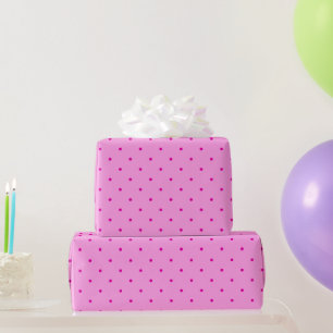 Liten Rosa Polka dots på Lighter Rosa Gift Presentpapper