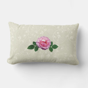 Liten rosa ros lumbarkudde