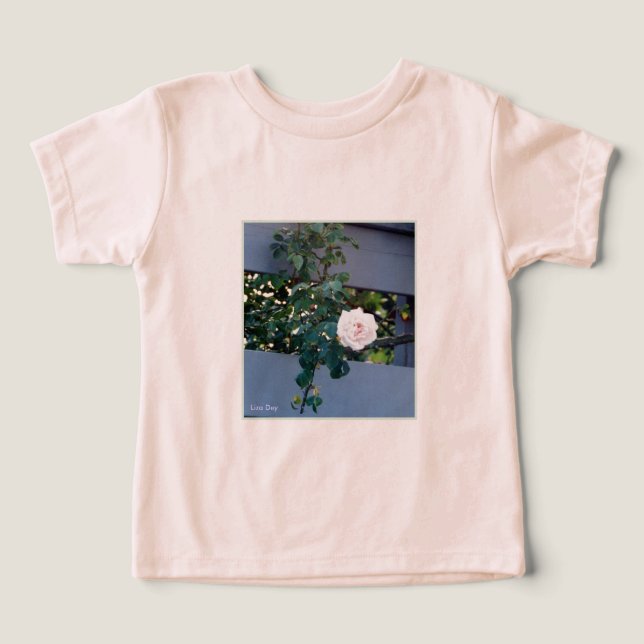 Liten Rosa Ros T Shirt (Design Framsida)