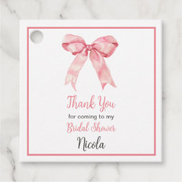 Liten rosa slinga bröllopsfest gåvor etiketter