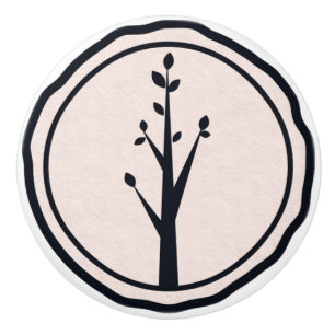 Liten rustik träd natur minimalistisk organisk tem knopp