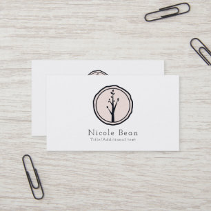 Liten Rustik Träd Natur Modern Anpassad Logotyp Visitkort
