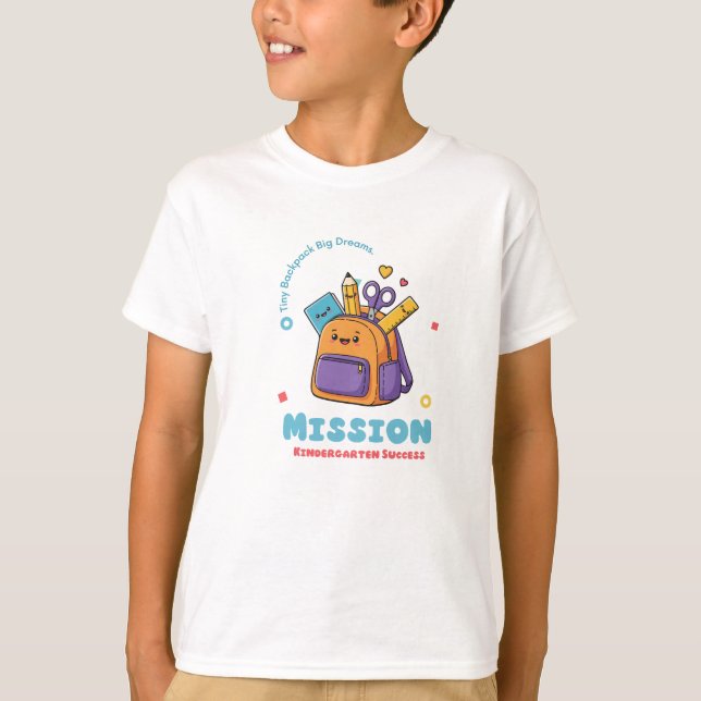 Liten Ryggsäck Stora Drömmar Barn T-Shirt (Framsida)