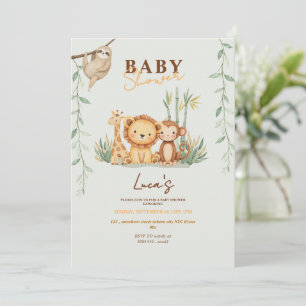 Liten Safari-Äventyr Baby Shower Inbjudan