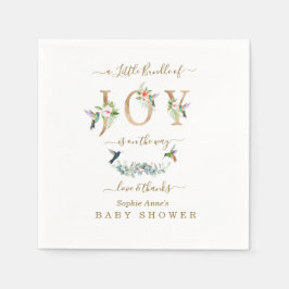 Liten samling av Joy Hummingbird Baby Shower Pappersservett