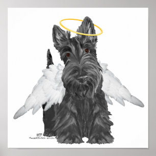 Liten Scottie Ängel Poster