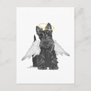 Liten Scottie Ängel Vykort