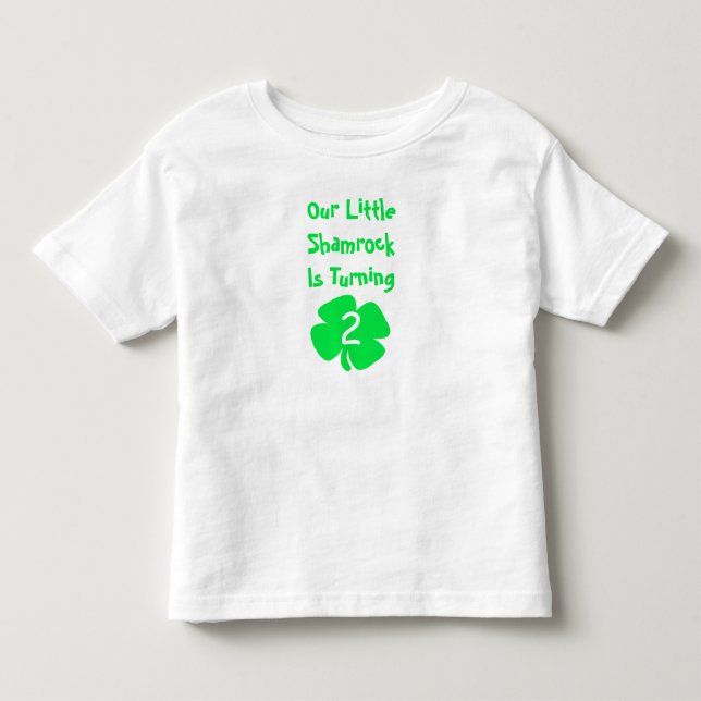 Liten Shamrock Födelsedag T Shirt (Framsida)