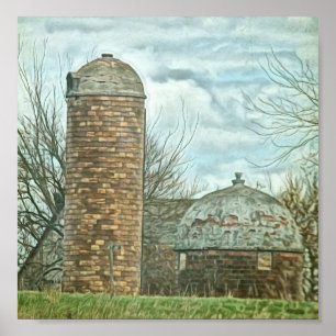 Liten silo, stor silo poster