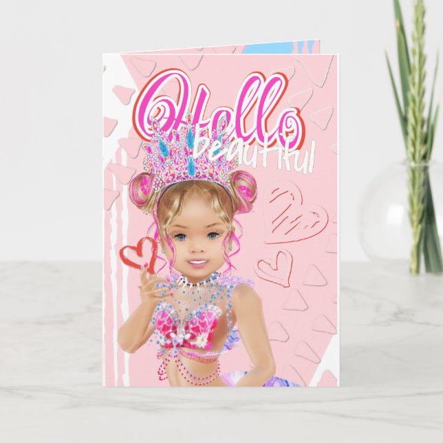 Liten Sjöjungfru-hälsningskort Kort (Framsida)