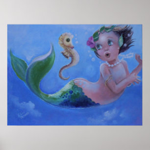 Liten Sjöjungfru och sjöhäst Poster