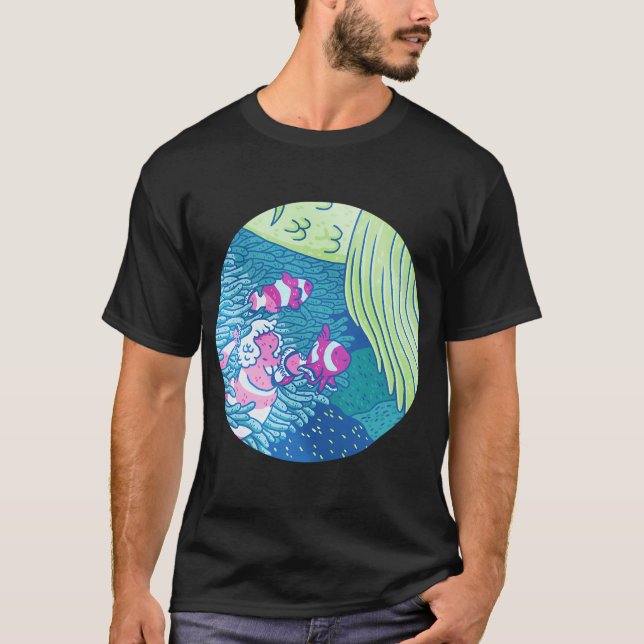 liten sjöjungfru t shirt (Framsida)