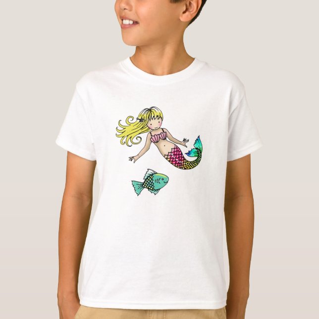Liten sjöjungfrudräkt för barn tee (Framsida)