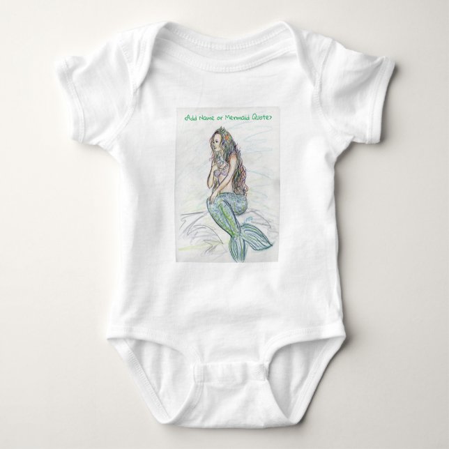 Liten sjöjungfrusagor fantasykonst t-shirts (Framsida)