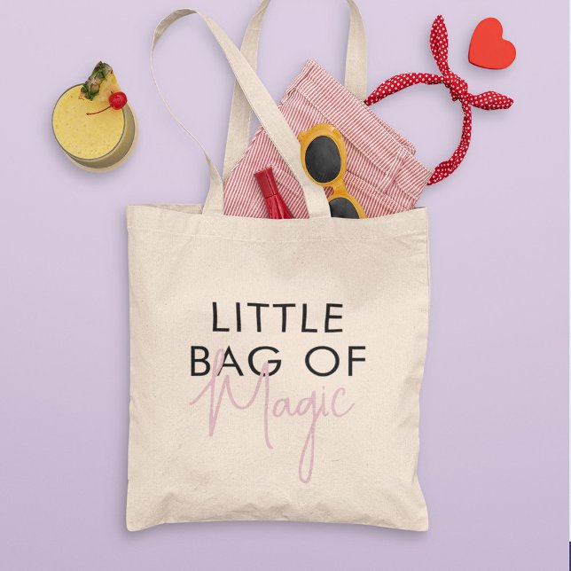 Liten skiva med magisk minimalistisk modern citat tygkasse (Skapare uppladdad)