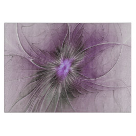 Liten skönhet Modern Mauve Grå Fraktal Konst Blomm