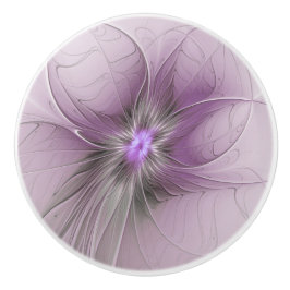 Liten skönhet Modern Mauve Grå Fraktal Konst Blomm Knopp