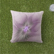 Liten skönhet Modern Mauve Grå Fraktal Konst Blomm