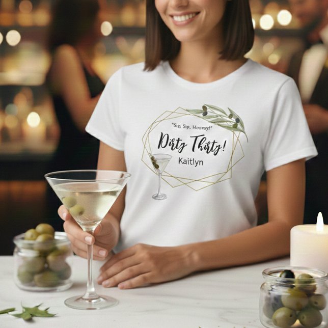 Liten skvätt rolig Martini Soaré T Shirt (Skapare uppladdad)