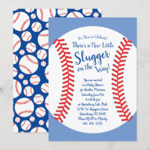 Liten Slugger Baseball Baby Shower Sports Boy