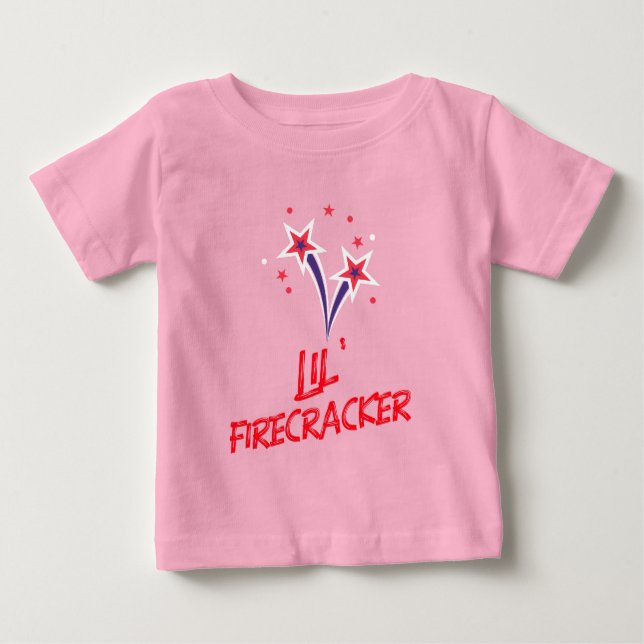 Liten smällare 4:e juli söta patriotiska  t shirt (Framsida)