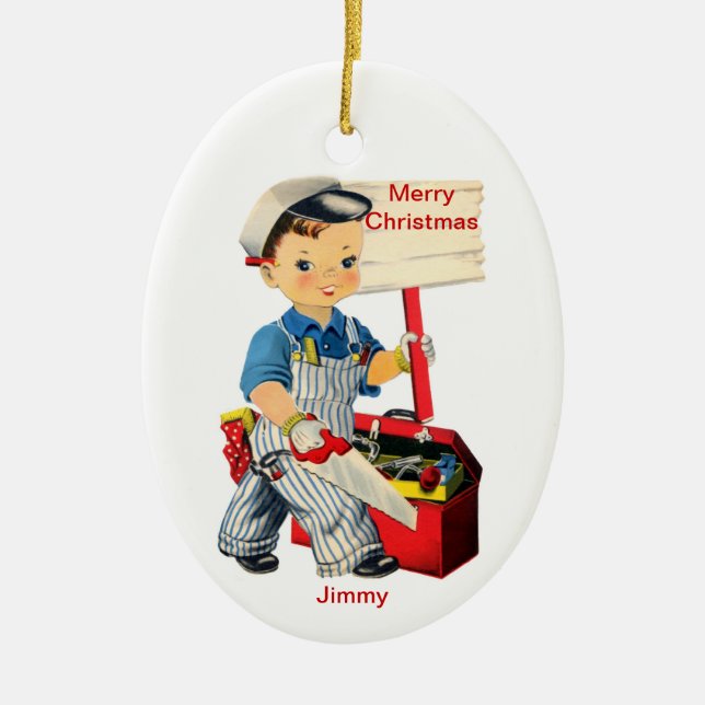 Liten snickare ornament Retro design (Framsidan)