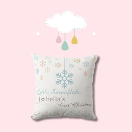 Liten snöflinga - Babys första jul Kudde