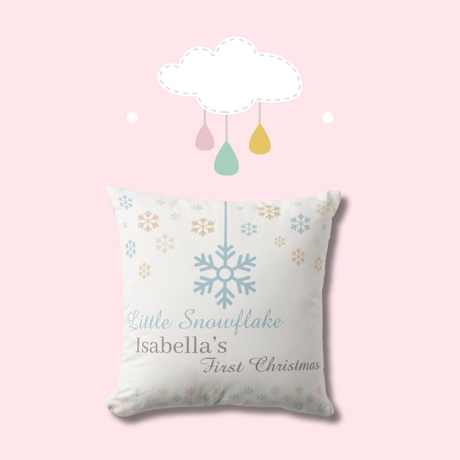 Liten snöflinga - Babys första jul  Kudde (Skapare uppladdad)