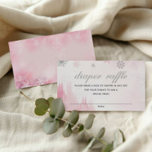 Liten snöflinga Vinter Baby Shower Blöja Lotteri 